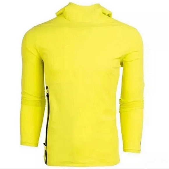 NWT Greyson Golf "Cokato Sport Light Hoodie" Shirt Neon Radium | Men's Size XL - Picture 2 of 11